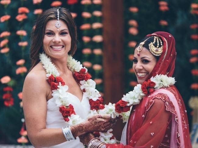 First Indian lesbian wedding in America. Photo credit: Transgender-Lesbo Legal Rights/Facebook First Indian lesbian wedding in America. Photo credit: Transgender-Lesbo Legal Rights/Facebook