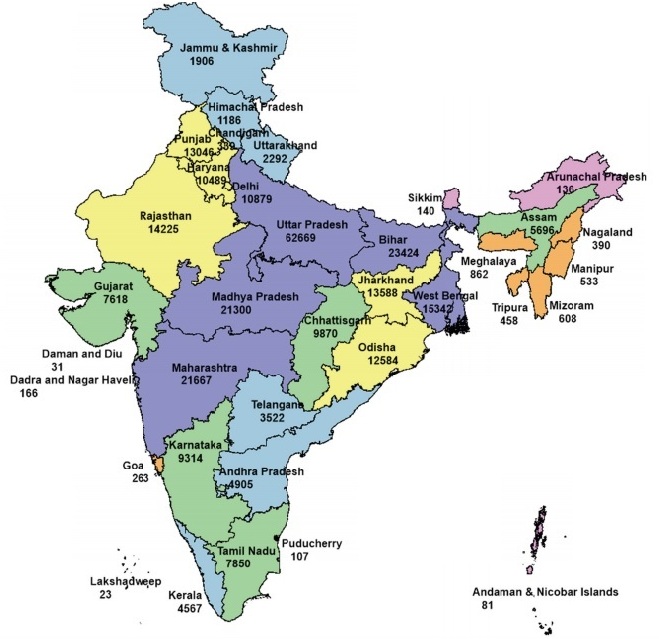 अलग-अलग राज्यों में अंडरट्रायल कैदियों की संख्या | साभार : एनसीआरबी अलग-अलग राज्यों में अंडरट्रायल कैदियों की संख्या | साभार : एनसीआरबी