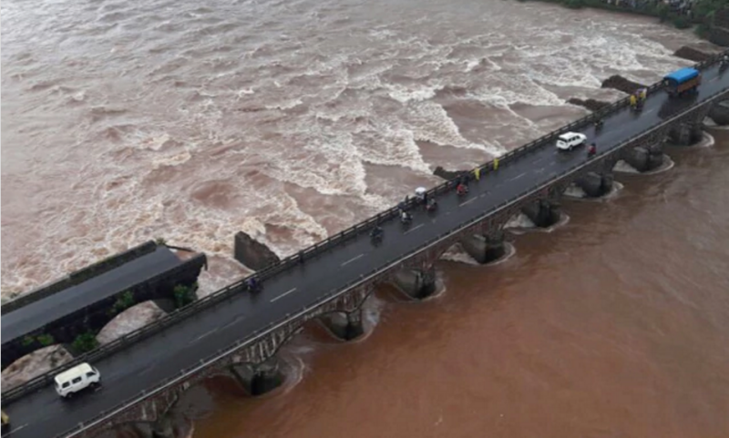 The Mahad bridge in Raigad district of Maharashtra collapsed last August. (Photo credit: HT). The Mahad bridge in Raigad district of Maharashtra collapsed last August. (Photo credit: HT).