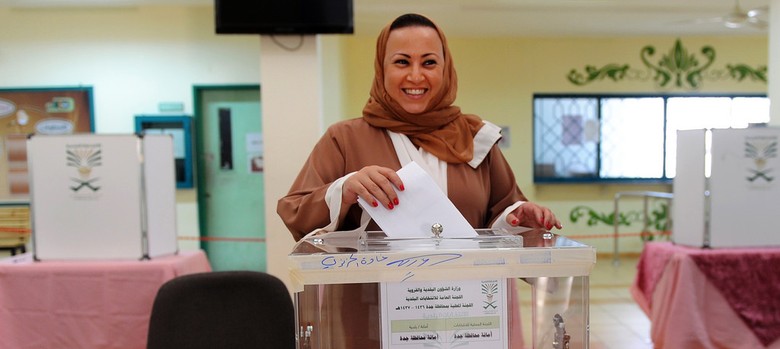 'You may find this laughable but hey, it's a start': Women in Saudi Arabia vote for the first time