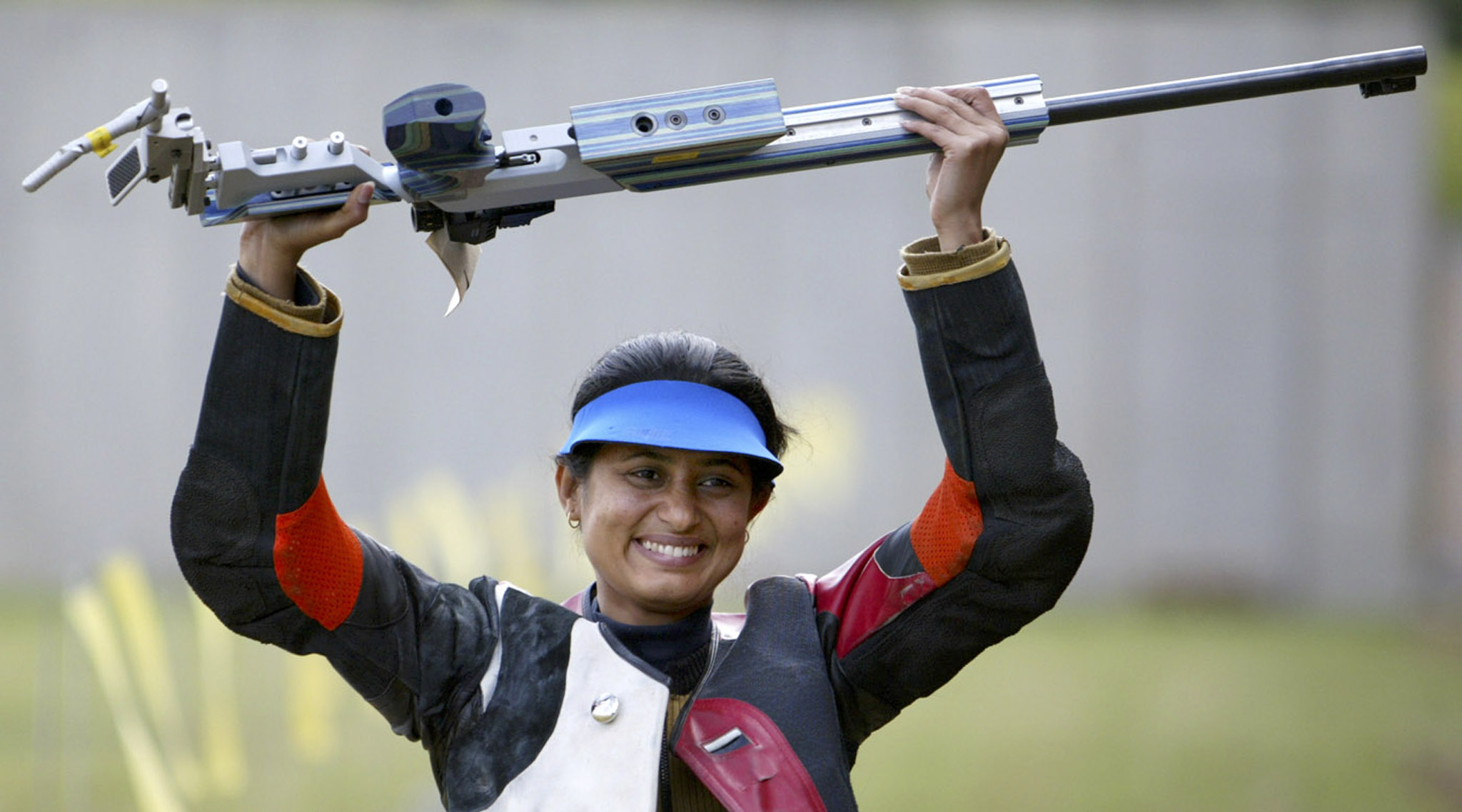 Anjali Bhagwat celebrates after winning the gold medal in the 2002 Commonwealth Games (Reuters) Anjali Bhagwat celebrates after winning the gold medal in the 2002 Commonwealth Games (Reuters)