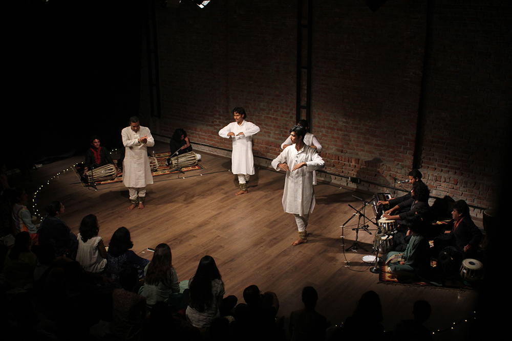 Family Portrait: Gangani Family rehearsing for the Kathak Baithak at OddBird Theatre. Photo credit: Virkein Dhar, OddBird Theatre. Family Portrait: Gangani Family rehearsing for the Kathak Baithak at OddBird Theatre. Photo credit: Virkein Dhar, OddBird Theatre.