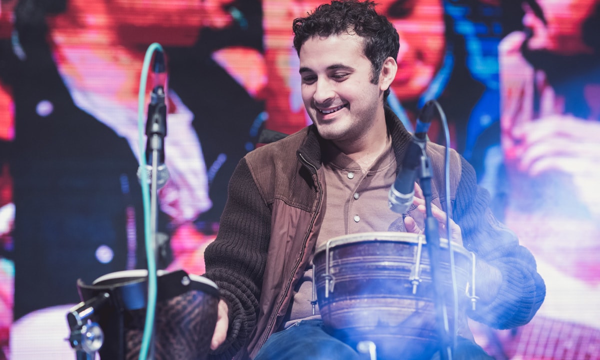 Shiraz Khan of Khumariyaan performs at the opening of The Millennium University College campus, Islamabad | Ustaad Artistic Services, courtesy Khumariyaan Shiraz Khan of Khumariyaan performs at the opening of The Millennium University College campus, Islamabad | Ustaad Artistic Services, courtesy Khumariyaan
