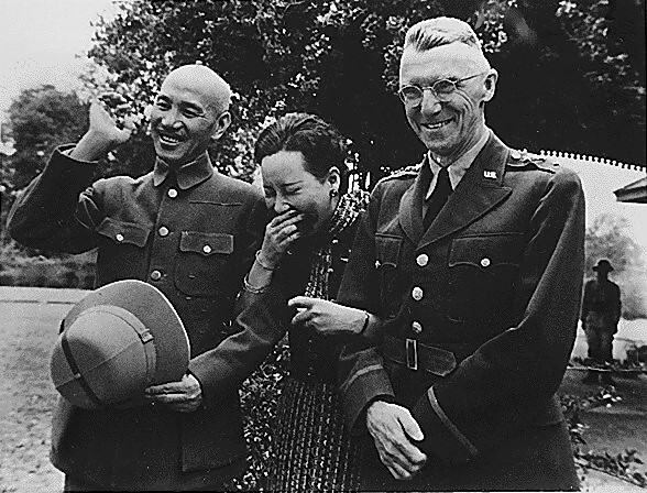 Lt Gen Joseph Stilwell with Madame Chiang Kai-shek and Chiang Kai-Shek. Image credit: Wikimedia Commons. Lt Gen Joseph Stilwell with Madame Chiang Kai-shek and Chiang Kai-Shek. Image credit: Wikimedia Commons.