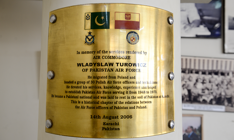 Plaque at PAF Museum Karachi. Plaque at PAF Museum Karachi.