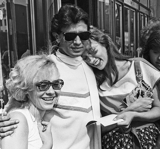Mithun Chakraborty at the Moscow International Film Festival in 1987. Courtesy Yoda Press. Mithun Chakraborty at the Moscow International Film Festival in 1987. Courtesy Yoda Press.