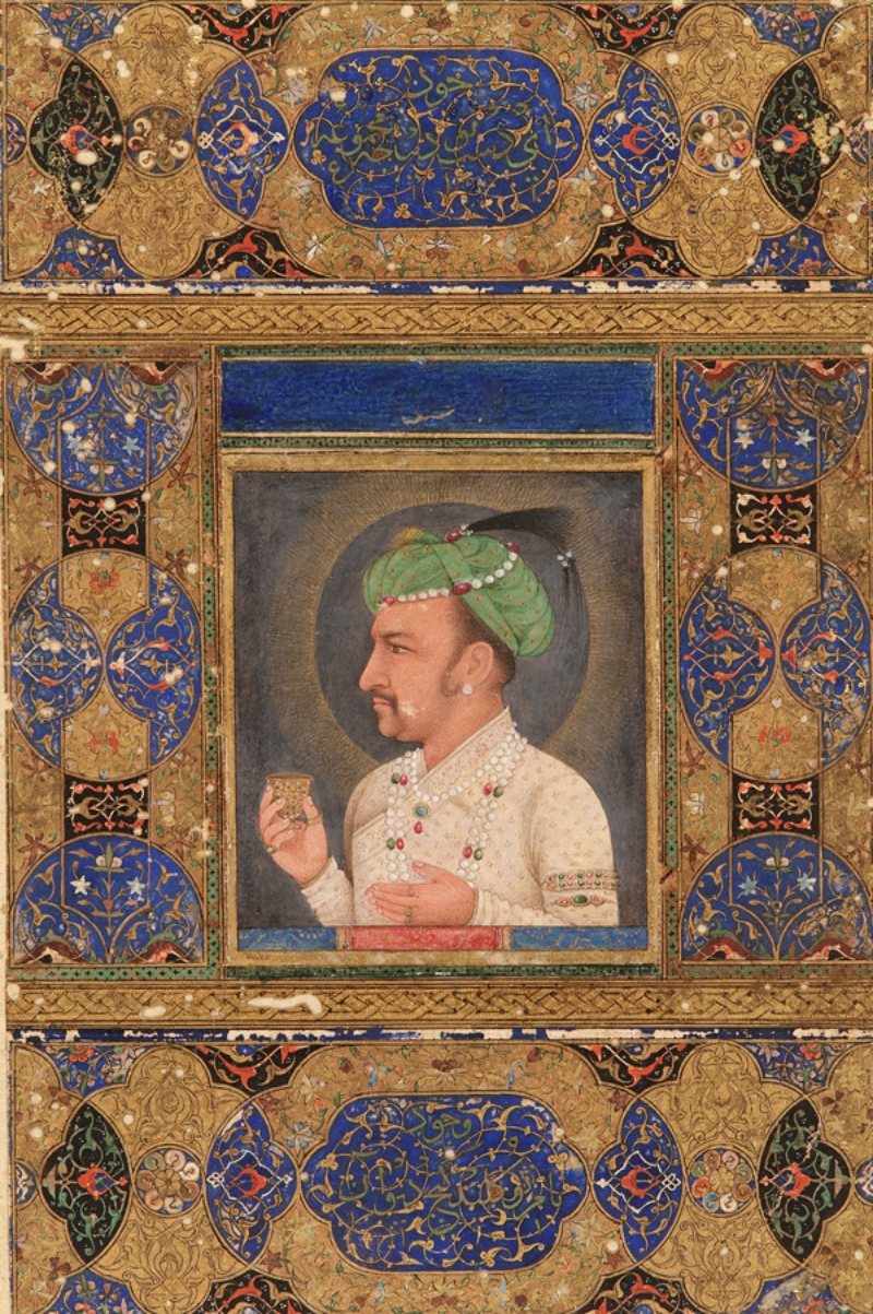 Mughal Emperor Jehangir with a cup of wine. Mughal Emperor Jehangir with a cup of wine.