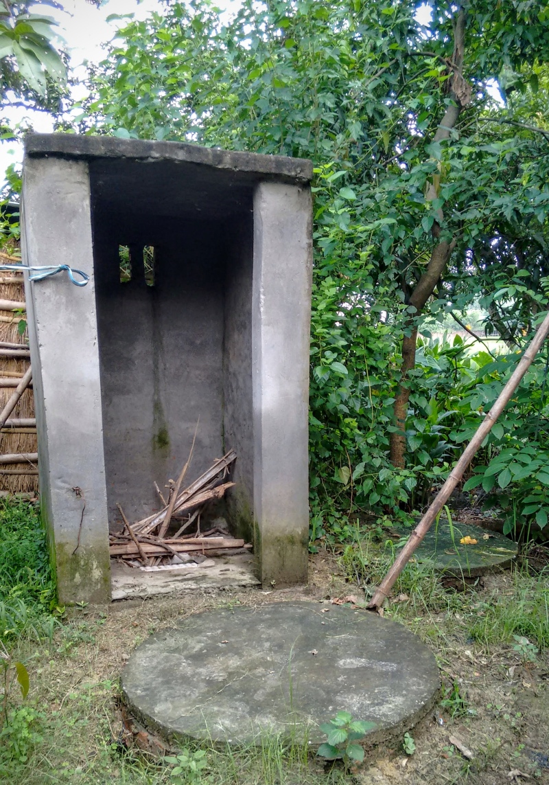 An unused latrine in rural India. An unused latrine in rural India.