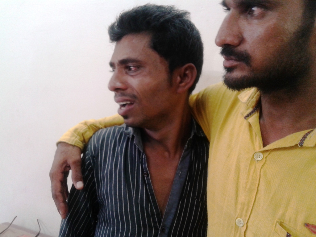 Deepak Parmar in the police station. Credit: Aarefa Johari Deepak Parmar in the police station. Credit: Aarefa Johari