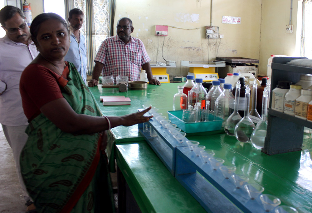 The four soil-testing labs in Krishna have the capacity to analyse 21,000 soil samples a year. But last year, the four labs tested 95,000 samples to issue soil health cards to 33 lakh farmers. Photo by Kumar Sambhav The four soil-testing labs in Krishna have the capacity to analyse 21,000 soil samples a year. But last year, the four labs tested 95,000 samples to issue soil health cards to 33 lakh farmers. Photo by Kumar Sambhav