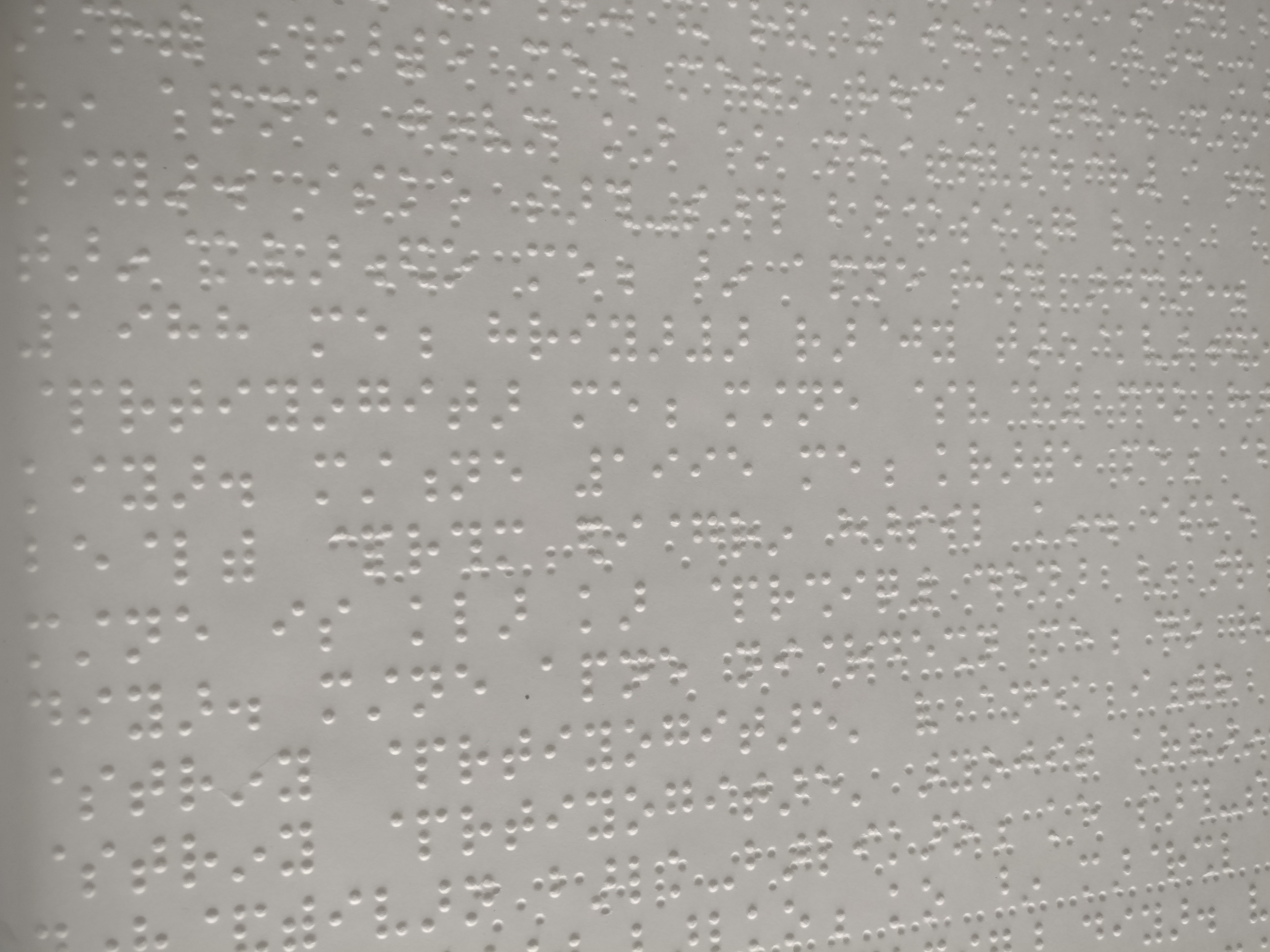 In a conventional Braille book, the dots are punched into thick paper. Illustrations are generally dropped altogether. (Photo credit: Richa Shrivastava). In a conventional Braille book, the dots are punched into thick paper. Illustrations are generally dropped altogether. (Photo credit: Richa Shrivastava).