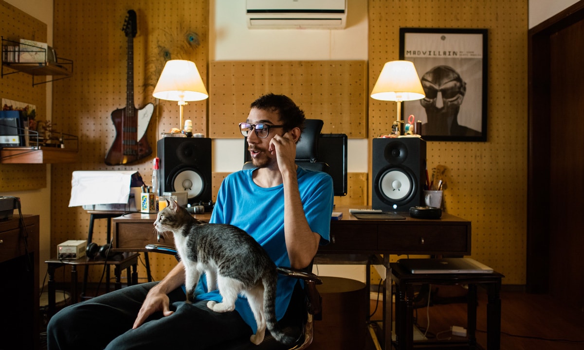 Electronica musician Daniyal Hyatt, at his home studio, talks about the music he created with bands Mole and //orangenoise| Mohammad Ali, White Star Electronica musician Daniyal Hyatt, at his home studio, talks about the music he created with bands Mole and //orangenoise| Mohammad Ali, White Star