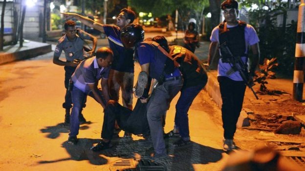 Terror attack on a cafe in Dhaka in July. (Photo credit: Twitter/BBC) Terror attack on a cafe in Dhaka in July. (Photo credit: Twitter/BBC)
