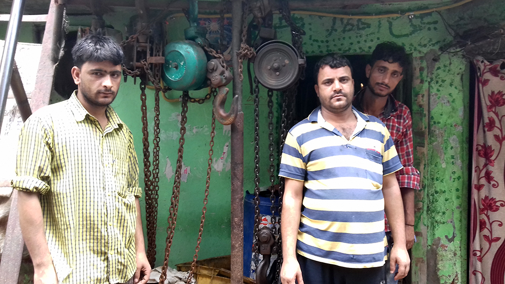Left to right: Khuwahit Hussain, Sayad Mukhtiyar and Nazaqat Hussain, all migrants from Kashmir in Delhi. (Photo credit: Abhishek Dey). Left to right: Khuwahit Hussain, Sayad Mukhtiyar and Nazaqat Hussain, all migrants from Kashmir in Delhi. (Photo credit: Abhishek Dey).