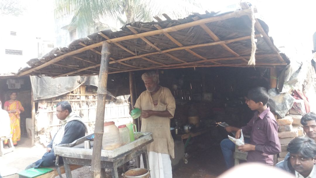 Shitesh Sarkar, whose tea shop in Baliadanga was attacked Shitesh Sarkar, whose tea shop in Baliadanga was attacked