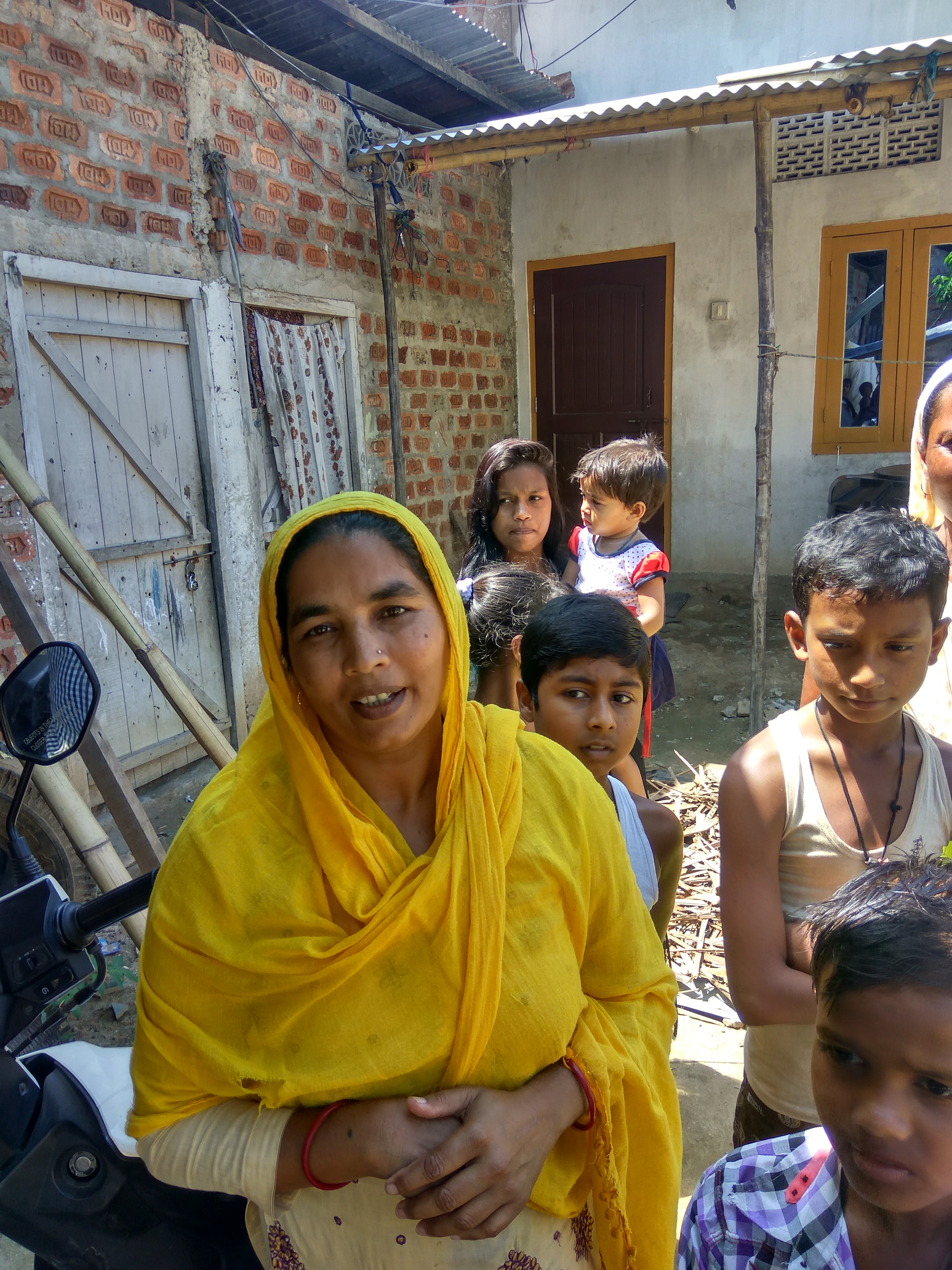 Nooressa Begum with her children. Nooressa Begum with her children.