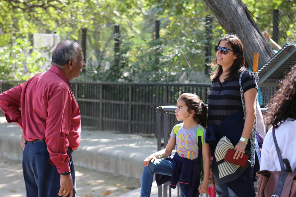 Nainan interacts with visitors at the Delhi Zoo. Photo credit: Anisha Russell. Nainan interacts with visitors at the Delhi Zoo. Photo credit: Anisha Russell.