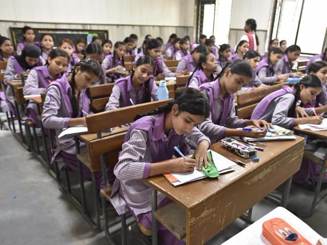 Amounts for benefits and entitlements such as uniforms (till Class 8) and scholarships for students from reserved categories and educationally-backward minorities, are now directly transferred to Aadhaar-linked bank accounts. Photo credit: Raj K Raj/HT. Amounts for benefits and entitlements such as uniforms (till Class 8) and scholarships for students from reserved categories and educationally-backward minorities, are now directly transferred to Aadhaar-linked bank accounts. Photo credit: Raj K Raj/HT.