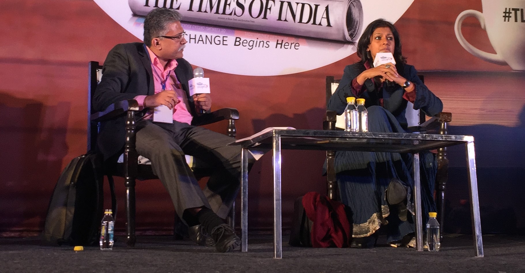 Nandita Das at the Times Literature Festival in Delhi. Nandita Das at the Times Literature Festival in Delhi.