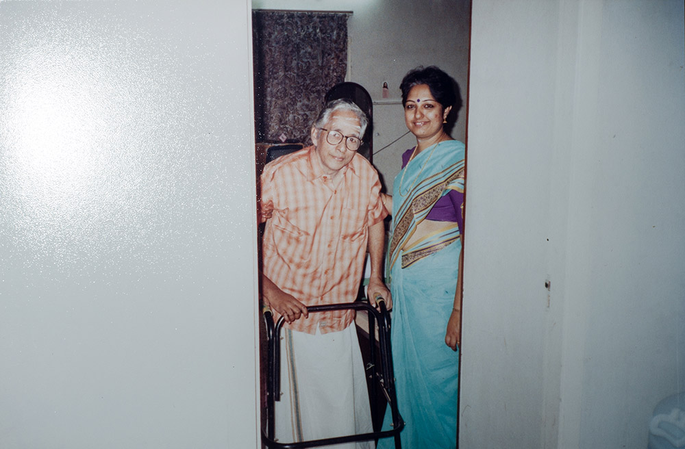 Maya Ramachandran with her father V Ramachandra. Courtesy: Naveen PM Maya Ramachandran with her father V Ramachandra. Courtesy: Naveen PM