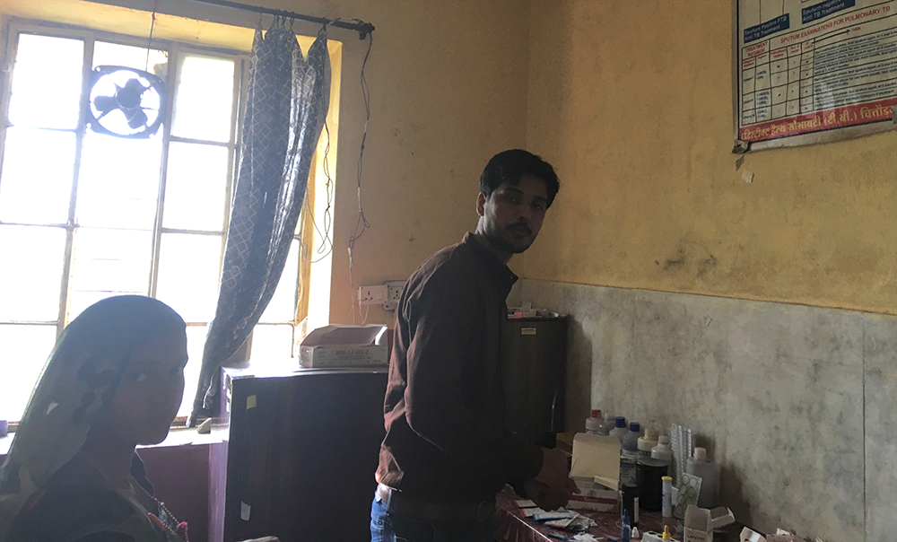 Kuldeep Joshi works as a laboratory technician in Achnera PHC. Photo: Menaka Rao Kuldeep Joshi works as a laboratory technician in Achnera PHC. Photo: Menaka Rao