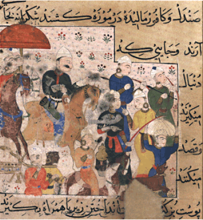 Ghiyas Shahi on a hunting expedition Ghiyas Shahi on a hunting expedition