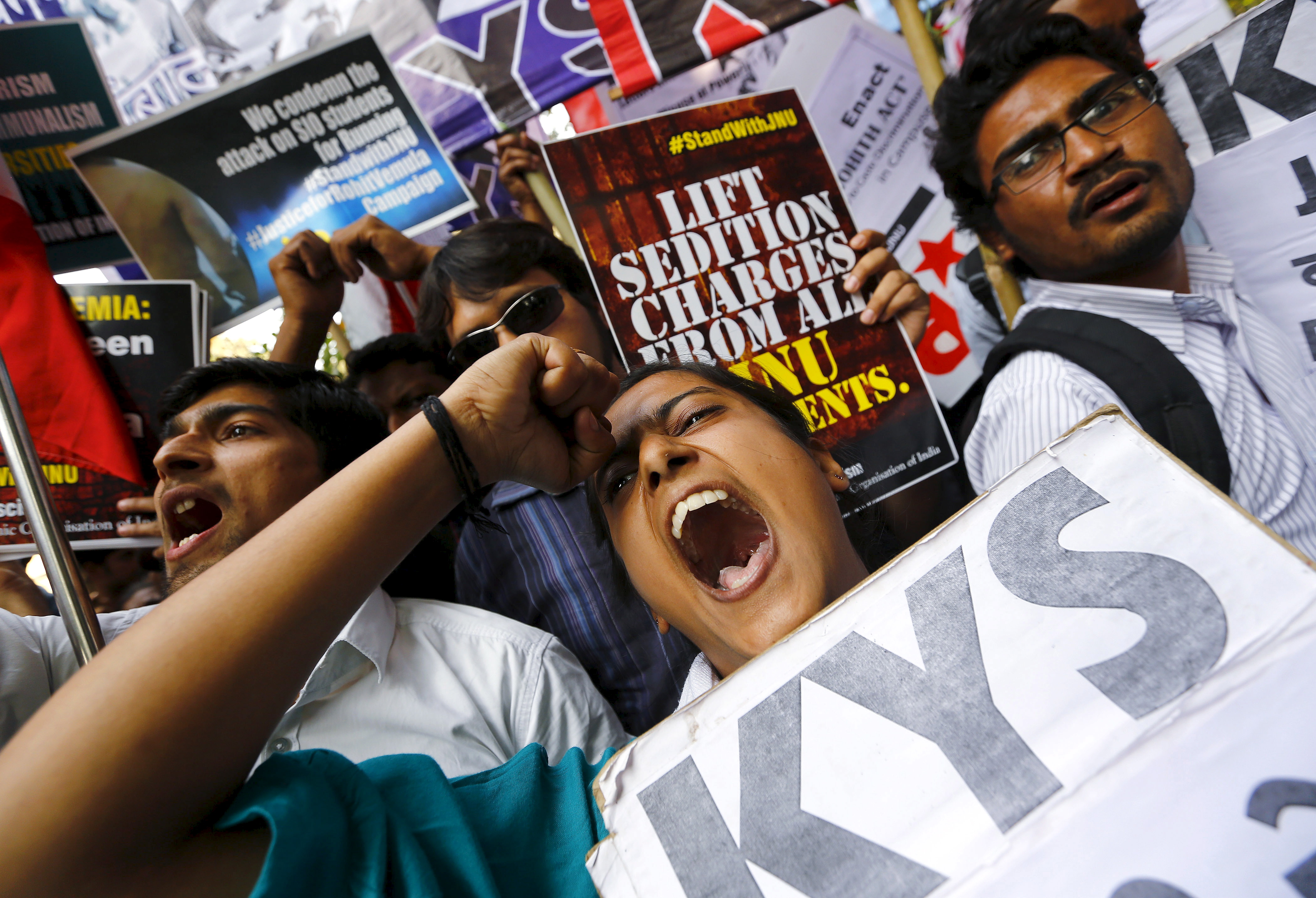 The BJP has been dismissive of student protests like in Jawaharlal Nehru University last year, dubbing them the handiwork of anti-nationals. Photo credit: Reuters The BJP has been dismissive of student protests like in Jawaharlal Nehru University last year, dubbing them the handiwork of anti-nationals. Photo credit: Reuters
