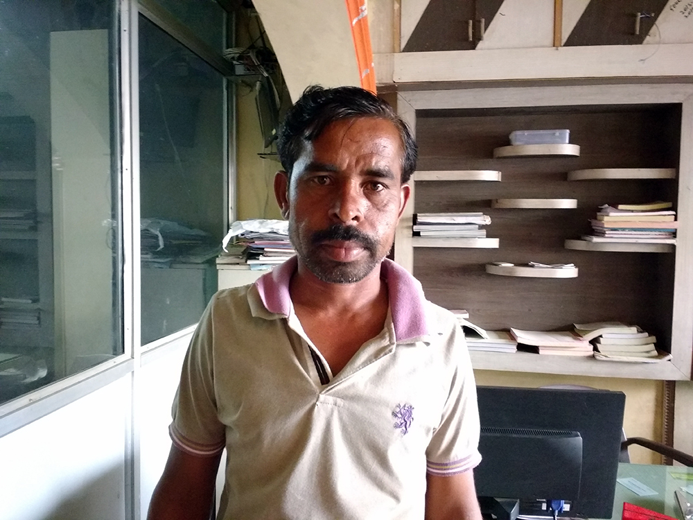 Hari Om Gaur will sell his crop of urad dal through the new scheme. Photo: Mridula Chari. Hari Om Gaur will sell his crop of urad dal through the new scheme. Photo: Mridula Chari.