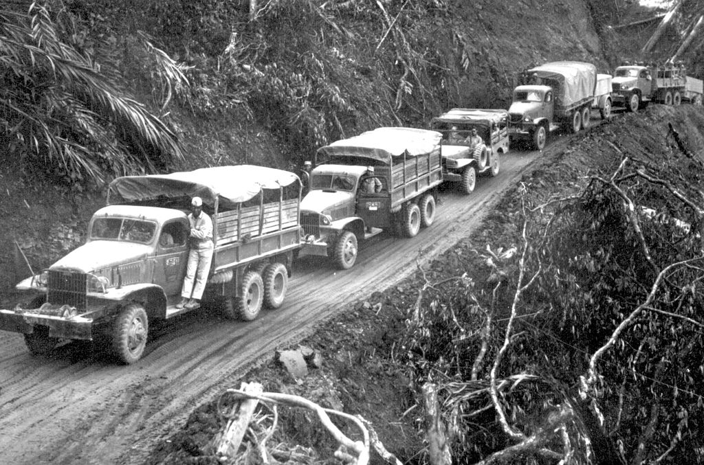 First trucks along the Ledo Road. Image credit: Wikimedia Commons First trucks along the Ledo Road. Image credit: Wikimedia Commons