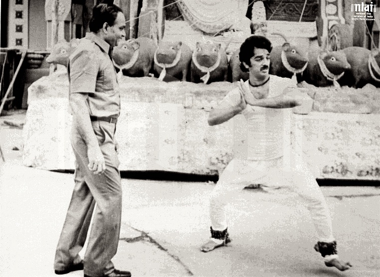 K Vishnwanath directing Kamal in Sagara Sangamam (1983). Photo courtesy Prakash Annavarapu. K Vishnwanath directing Kamal in Sagara Sangamam (1983). Photo courtesy Prakash Annavarapu.