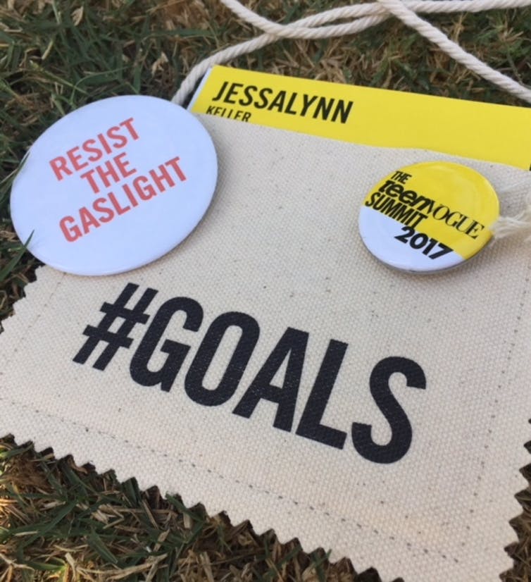 Teen Vogue Summit badge. Photo credit: Jessalynn Keller Teen Vogue Summit badge. Photo credit: Jessalynn Keller