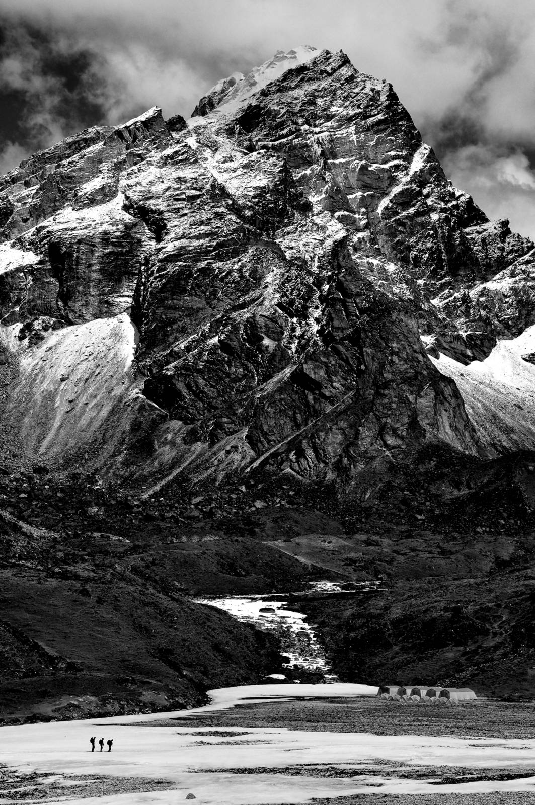 The base camp of Lobuche East The base camp of Lobuche East