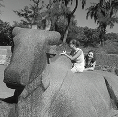 With her mother Rita at Mahabalipuram, India, 1964. With her mother Rita at Mahabalipuram, India, 1964.