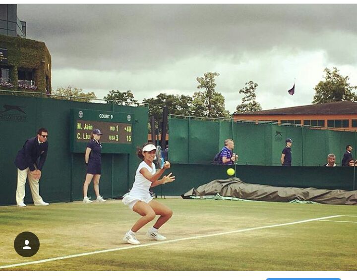 Playing at Wimbledon. Image Credit: Mahak Jain Playing at Wimbledon. Image Credit: Mahak Jain