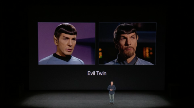 "Only evil twins can unlock your phone", said Philip Schiller, senior vice president of worldwide marketing at Apple. "Only evil twins can unlock your phone", said Philip Schiller, senior vice president of worldwide marketing at Apple.