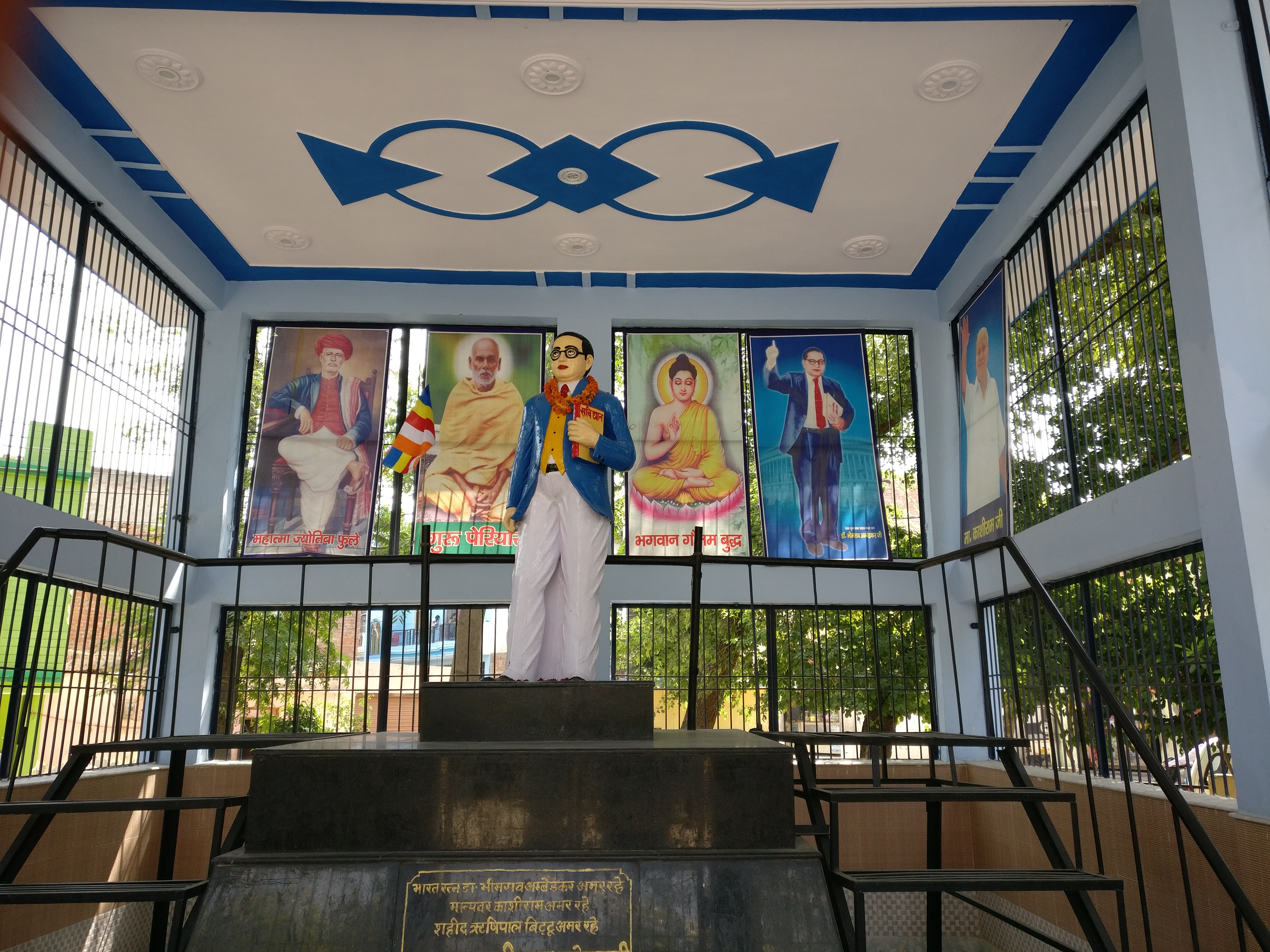 The Ambedkar statue in Meerut which Adityanath did not garland. The Ambedkar statue in Meerut which Adityanath did not garland.