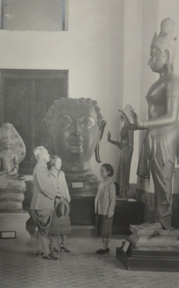 Prince Damrong admiring sculptures at the National Museum in Bangkok in 1928, photograph in Le May’s memories. Photo credit: British Library, MSS Eur C275/7 Prince Damrong admiring sculptures at the National Museum in Bangkok in 1928, photograph in Le May’s memories. Photo credit: British Library, MSS Eur C275/7