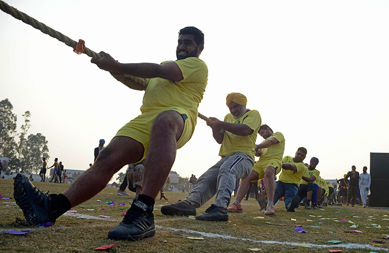Heavy muscle for the tug of war contest. Heavy muscle for the tug of war contest.