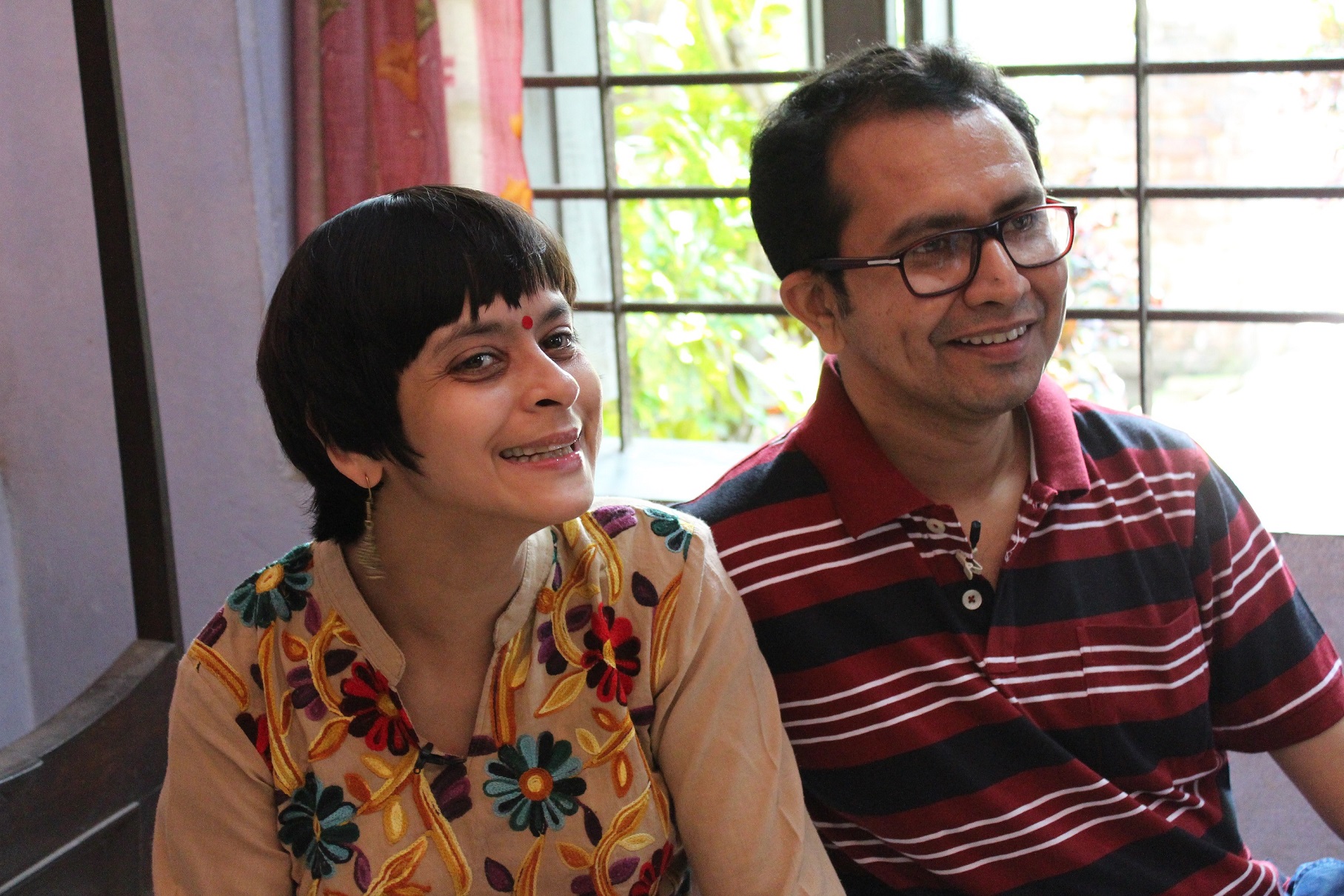 Jeeja and her husband Bappaditya Nag. Courtesy Public Service Broadcasting Trust. Jeeja and her husband Bappaditya Nag. Courtesy Public Service Broadcasting Trust.