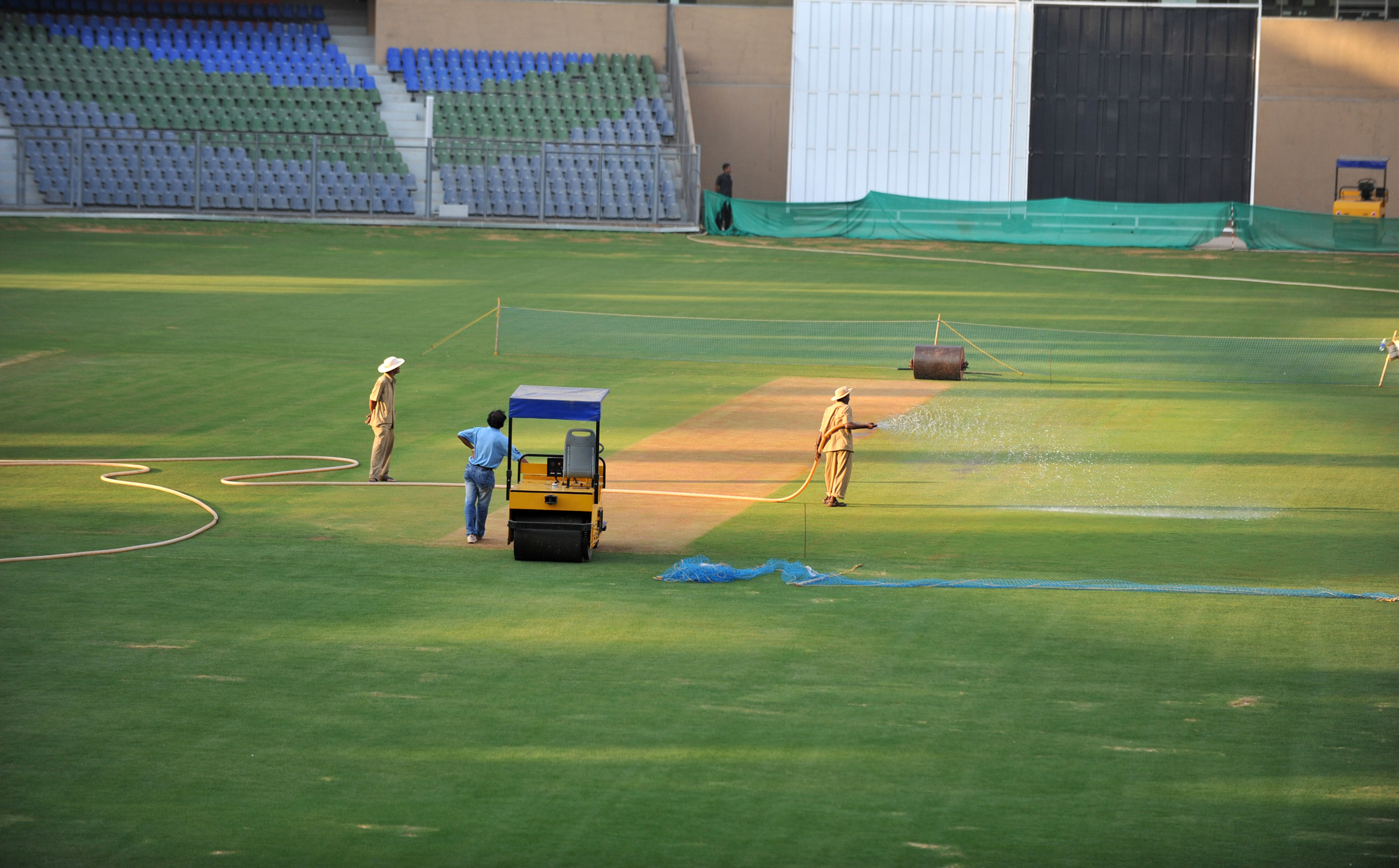 'On average, it takes around seven or eight days to prepare a wicket' (AFP) 'On average, it takes around seven or eight days to prepare a wicket' (AFP)