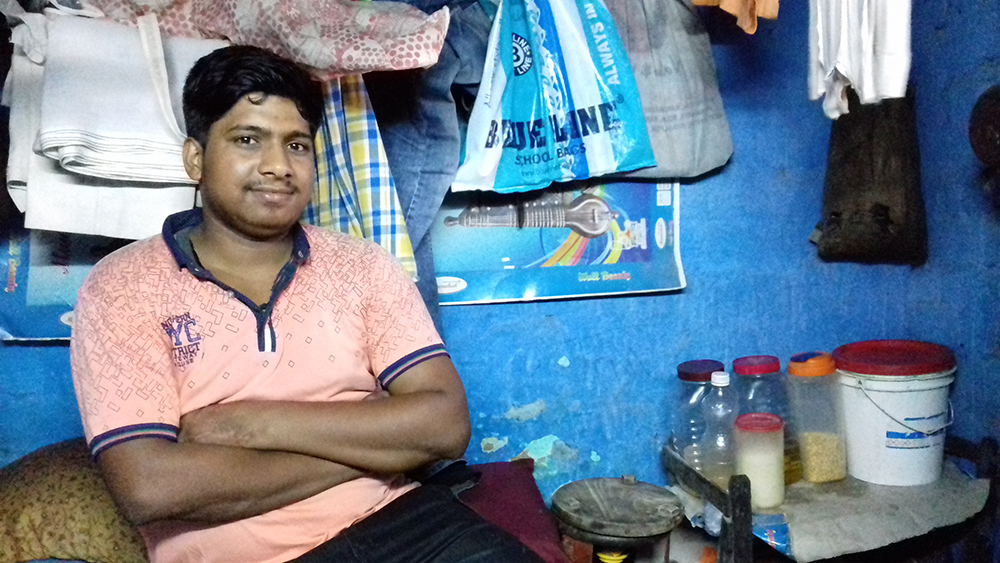 Raja, in his room. (Photo credit: Abhishek Dey). Raja, in his room. (Photo credit: Abhishek Dey).