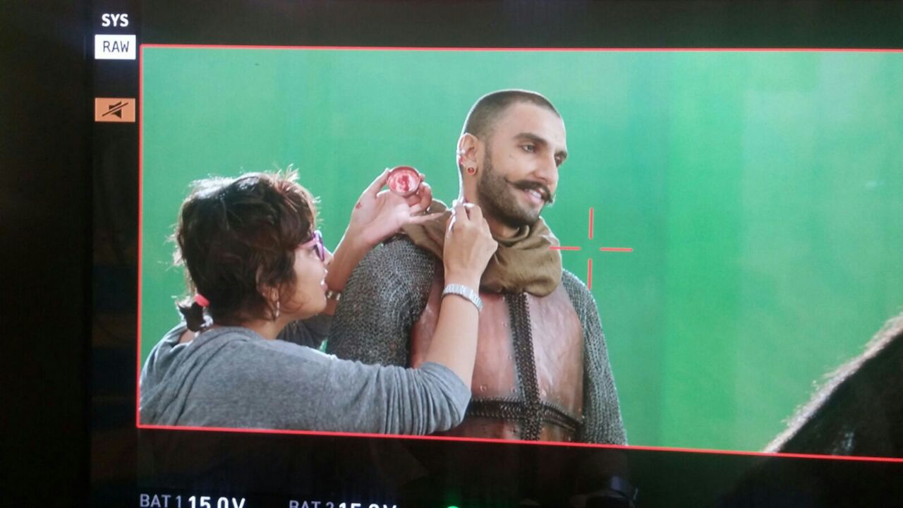 Preetisheel Singh and Ranveer Singh on the sets of ‘Bajirao Mastani’. Preetisheel Singh and Ranveer Singh on the sets of ‘Bajirao Mastani’.