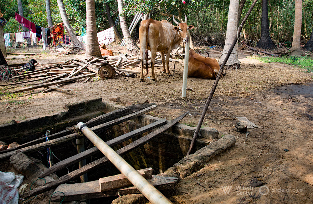 Two wells provide water for irrigation and for all the sinks, washbasins, and baths in Harikrishna’s home where he lives with his wife live, two of their three sons, their wives, and two grandchildren. Photoi Dhruv Malhora Two wells provide water for irrigation and for all the sinks, washbasins, and baths in Harikrishna’s home where he lives with his wife live, two of their three sons, their wives, and two grandchildren. Photoi Dhruv Malhora