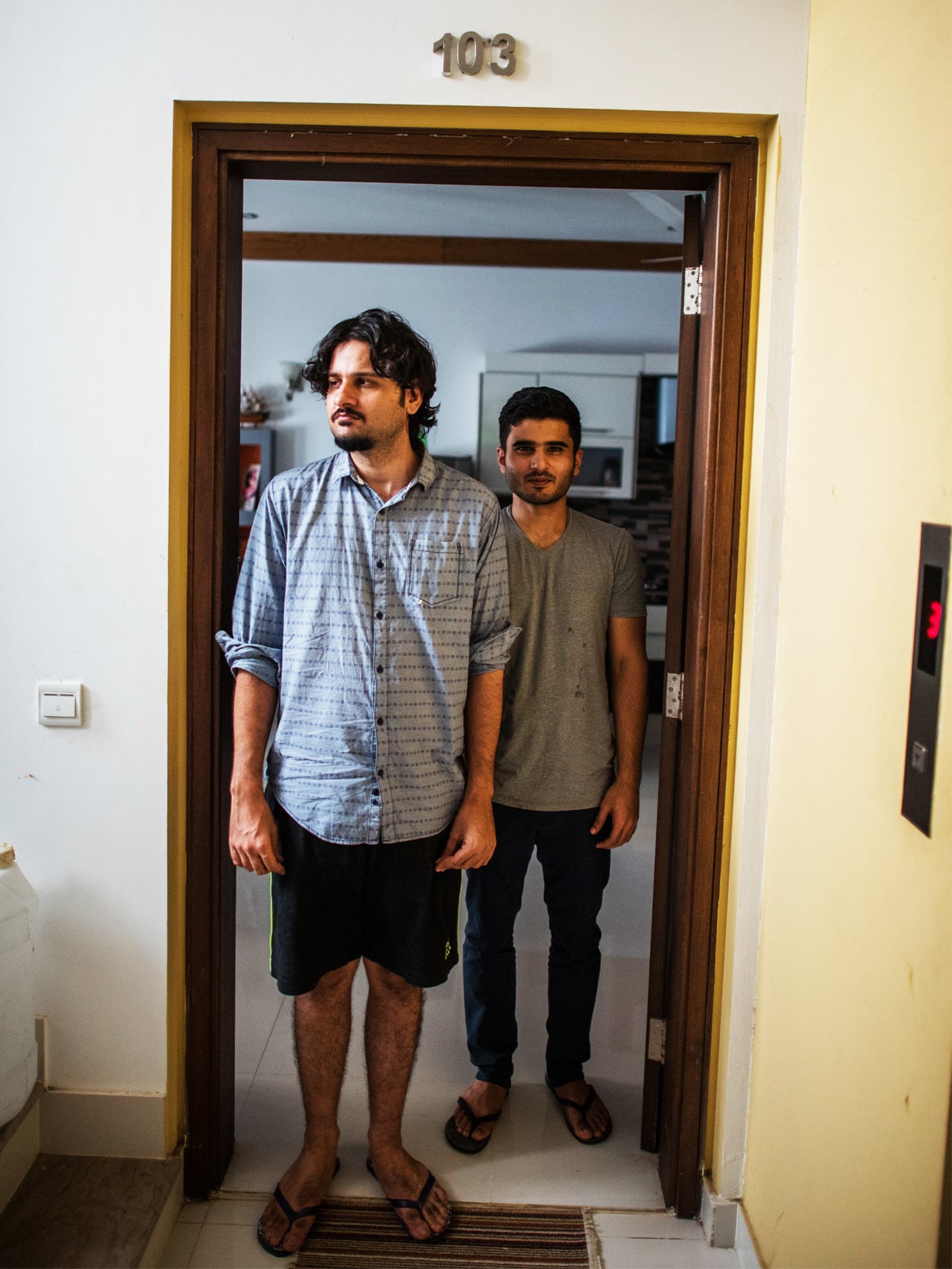 Nadir Shahzad (left) of the band Sikandar ka Mandar stands with musician Shajie Hassan (right) | Mohammad Ali, White Star Nadir Shahzad (left) of the band Sikandar ka Mandar stands with musician Shajie Hassan (right) | Mohammad Ali, White Star