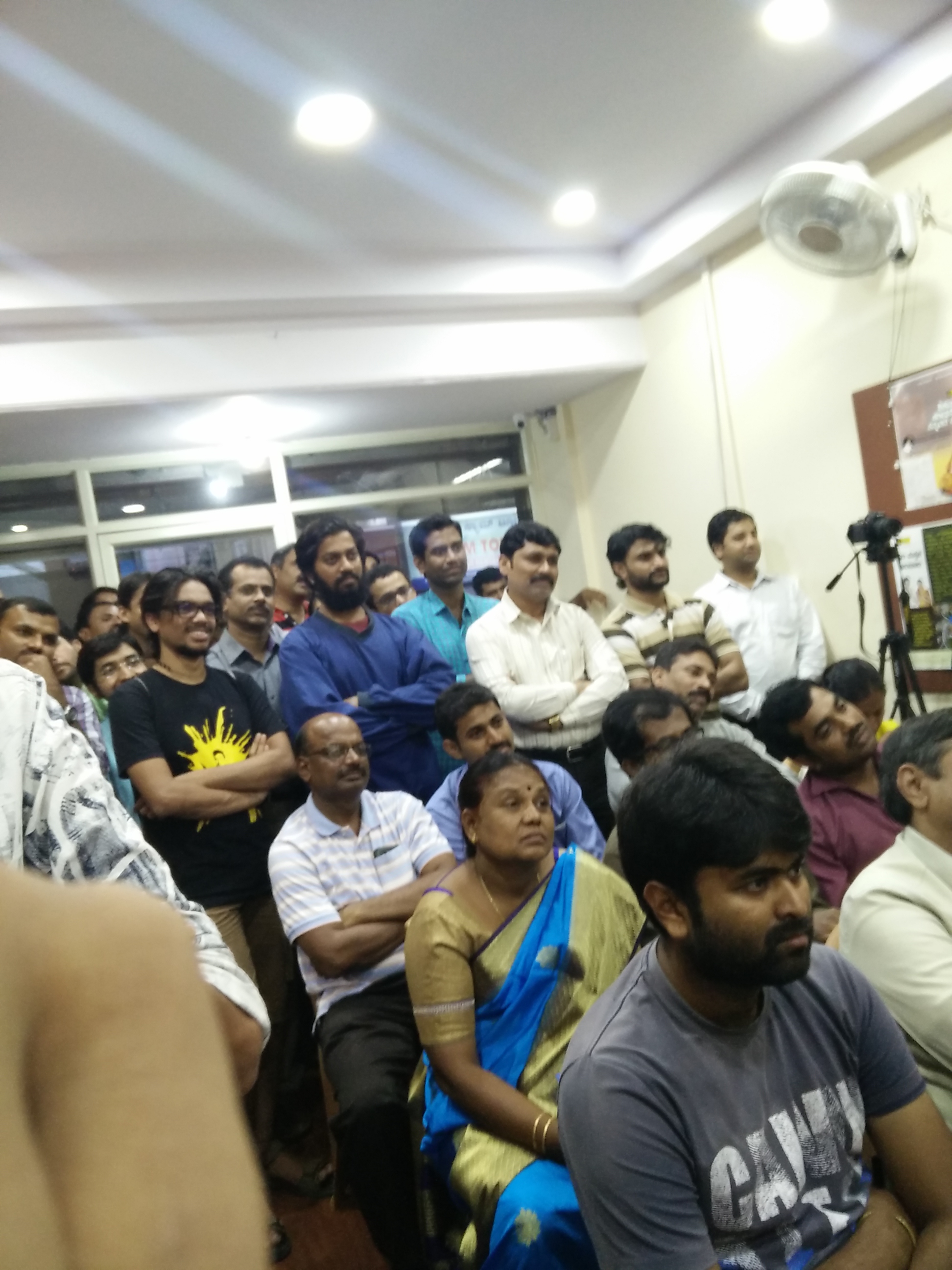 The audience at a book event at Munnota Bookshop The audience at a book event at Munnota Bookshop