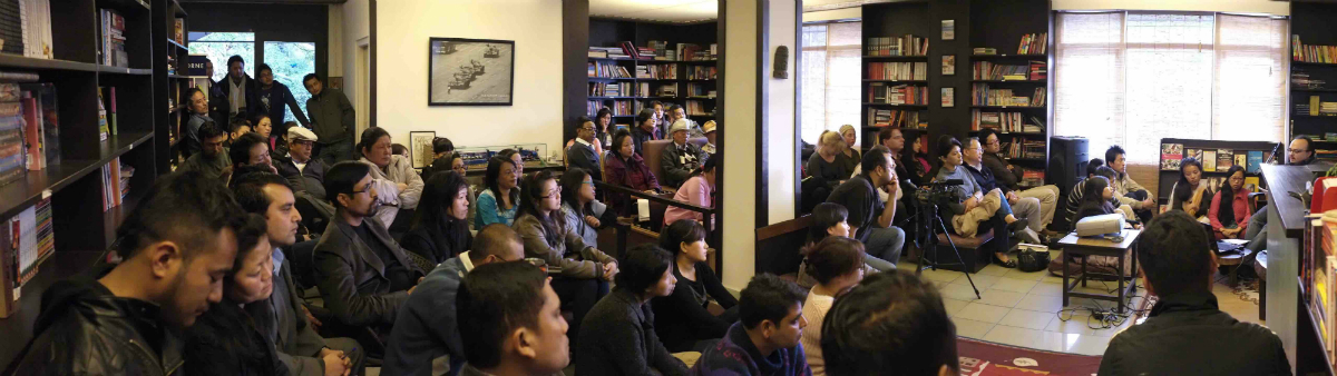 A bookshop event. A bookshop event.
