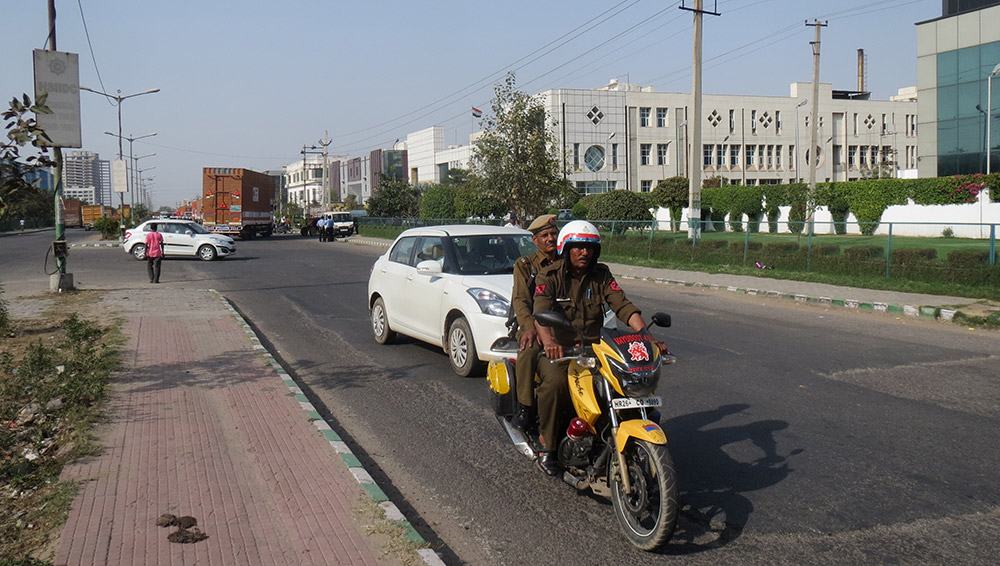 Police presence in the industrial town was strengthened in the run-up to the court verdict in the Maruti rioting case. Police presence in the industrial town was strengthened in the run-up to the court verdict in the Maruti rioting case.