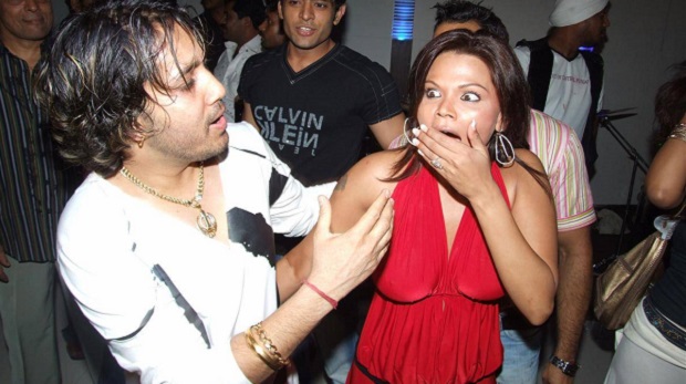 Mika Singh and Rakhi Sawant. Mika Singh and Rakhi Sawant.