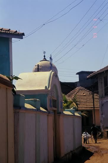 A mosque lies near a synagogue at Borlai Habshi, Janjira. A mosque lies near a synagogue at Borlai Habshi, Janjira.