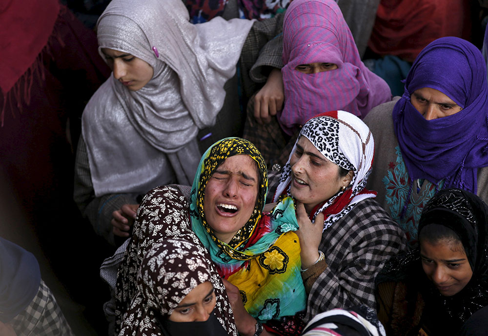 Women weep for Dawood Ahmed Sheikh. Women weep for Dawood Ahmed Sheikh.